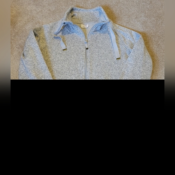 NWOT Danskin Women's Double Collar Full Zip Jacket XL SUPER SOFT GRAY - Picture 7 of 9